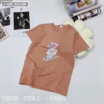 Áo nữ thun thái form suông ôm vừa in chữ vẽ màu