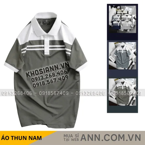 Áo Thun Cổ Bẻ Phối 2 Sọc Trước Ngực Độc Đáo Cao Cấp (Có Size 3XL)
