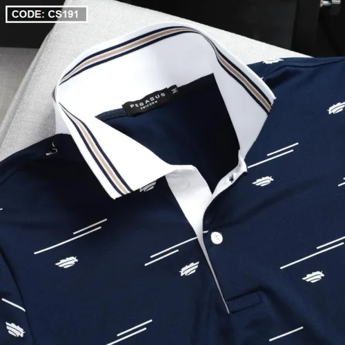Áo Thun Nam Polo Cá Sấu Viền Bo In Họa Tiết Cao Cấp (Có Size 3XL)