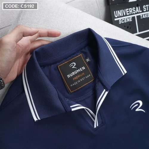 Áo Thun Nam Cá Sấu Polo Viền Bo Ngực Thêu Logo Chữ R (Có Size 3XL)