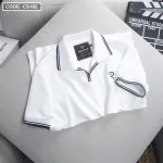 Áo Thun Nam Cá Sấu Polo Viền Bo Ngực Thêu Logo Chữ R (Có Size 3XL)