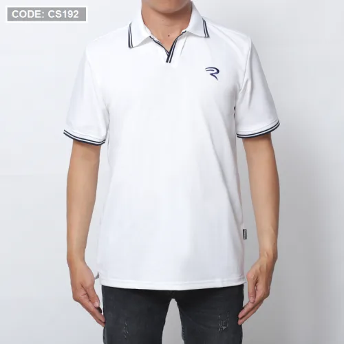 Áo Thun Nam Cá Sấu Polo Viền Bo Ngực Thêu Logo Chữ R (Có Size 3XL)