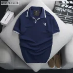 Áo Thun Nam Cá Sấu Polo Viền Bo Ngực Thêu Logo Chữ R (Có Size 3XL)