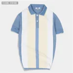 Áo thun nam cá sấu poly sọc đứng cổ điển (có size 3x)