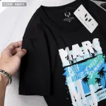 Áo Thun Nam Cotton Tay Ngắn In Hình Summer