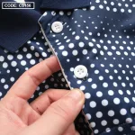 Áo thun nam cổ bẻ chấm bi
