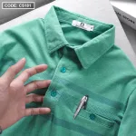 Áo Thun Nam Tay Ngắn Có Cổ Có Túi Thun Cotton Đốm