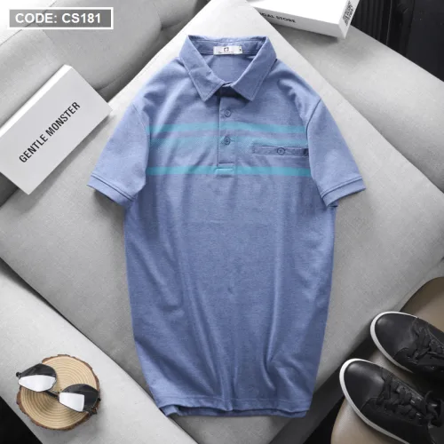Áo Thun Nam Tay Ngắn Có Cổ Có Túi Thun Cotton Đốm