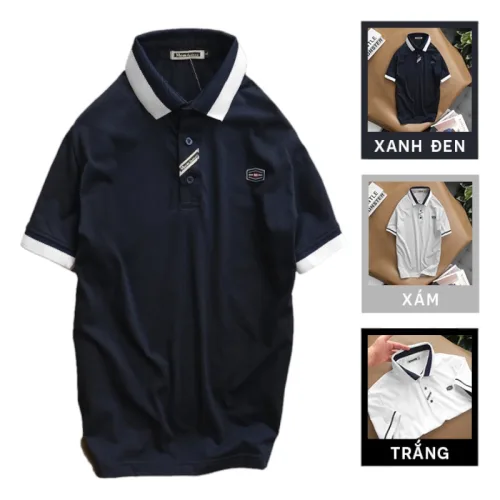 Áo Thun Nam Tay Ngắn Cổ Bẻ Viển Bo