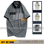 Áo Thun Nam Cổ Bẻ Họa Tiết Sọc Dọc Có Viền Bo Tay Áo (Có Size 3XL)
