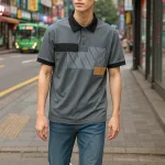 Áo Thun Nam Cổ Bẻ Họa Tiết Sọc Dọc Có Viền Bo Tay Áo (Có Size 3XL)