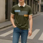 Áo Thun Nam Cổ Bẻ Họa Tiết Sọc Dọc Có Viền Bo Tay Áo (Có Size 3XL)