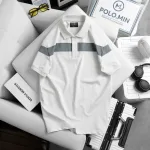 Áo Thun Nam Cổ Bẻ Họa Tiết Sọc Ngang Trước Ngực Bền Đẹp (Có Size 3XL)