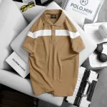 Áo Thun Nam Cổ Bẻ Họa Tiết Sọc Ngang Trước Ngực Bền Đẹp (Có Size 3XL)