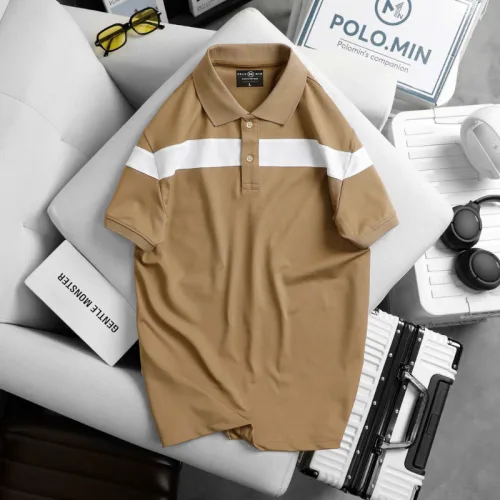 Áo Thun Nam Cổ Bẻ Họa Tiết Sọc Ngang Trước Ngực Bền Đẹp (Có Size 3XL)