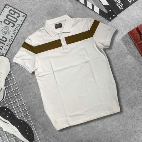 Áo Thun Nam Cổ Bẻ Họa Tiết Sọc Ngang Trước Ngực Bền Đẹp (Có Size 3XL)
