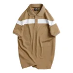 Áo Thun Nam Cổ Bẻ Họa Tiết Sọc Ngang Trước Ngực Bền Đẹp (Có Size 3XL)