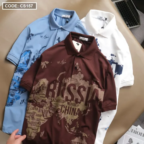 Áo Thun Nam Polo Tay Ngắn In Hình Cao Cấp