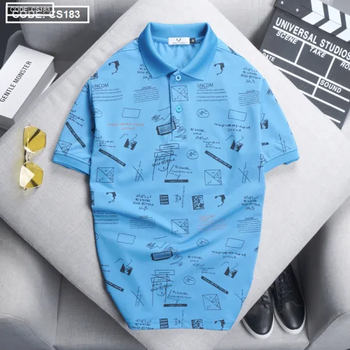 Áo Thun Nam Cổ Bẻ In Hình Họa Tiết (Có Size 3XL)
