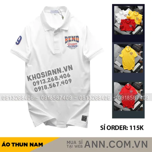 Áo Thun Nam Cổ Bẻ In Logo Trước Ngực Và Tay Áo (Có Size 3X)