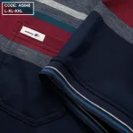 Áo thun nam cổ bẻ in sọc cao cấp