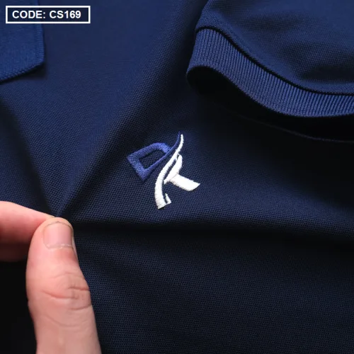 Áo Thun Nam Cá Sấu Có Cổ Phối 2 Màu Thêu Logo
