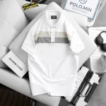 Áo Thun Nam Cổ Bẻ Phối Hai Sọc Ngang Trước Ngực Trẻ Trung (Có Size 3XL)