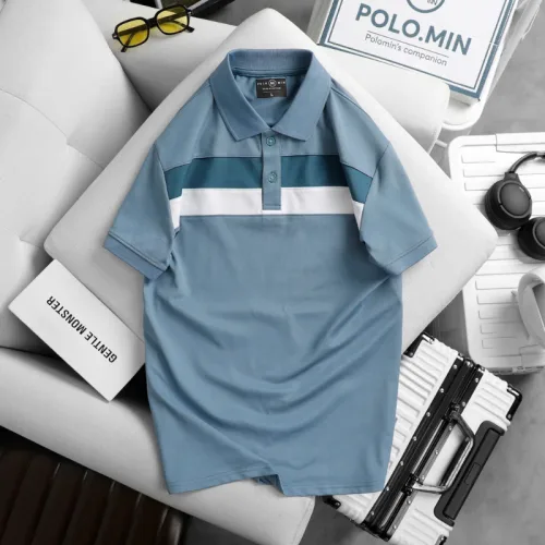 Áo Thun Nam Cổ Bẻ Phối Hai Sọc Ngang Trước Ngực Trẻ Trung (Có Size 3XL)