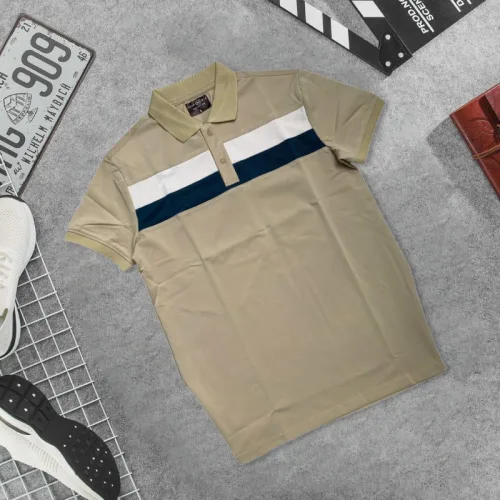 Áo Thun Nam Cổ Bẻ Phối Hai Sọc Ngang Trước Ngực Trẻ Trung (Có Size 3XL)