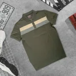 Áo Thun Nam Cổ Bẻ Phối Hai Sọc Ngang Trước Ngực Trẻ Trung (Có Size 3XL)