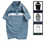 Áo Thun Nam Cổ Bẻ Phối Hai Sọc Ngang Trước Ngực Trẻ Trung (Có Size 3XL)