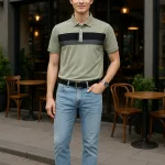 Áo Thun Nam Cổ Bẻ Phối Hai Sọc Ngang Trước Ngực Trẻ Trung (Có Size 3XL)