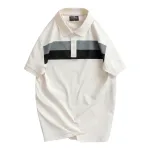 Áo Thun Nam Cổ Bẻ Phối Hai Sọc Ngang Trước Ngực Trẻ Trung (Có Size 3XL)