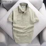 Áo Thun Nam Cổ Bẻ Phối Hoạ Tiết Kẻ Sọc (Có size 3x)