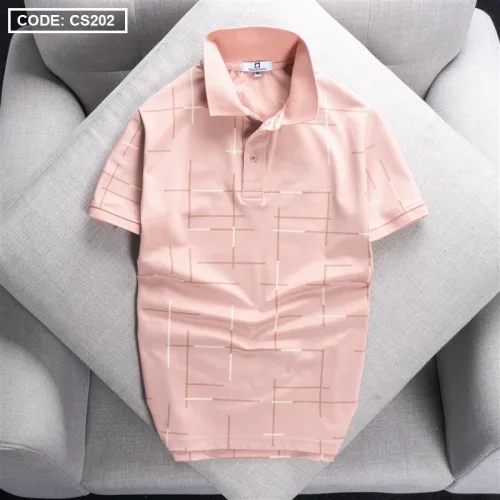 Áo Thun Nam Cổ Bẻ Phối Hoạ Tiết Kẻ Sọc (Có size 3x)