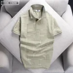 Áo Thun Nam Cổ Bẻ Phối Hoạ Tiết Kẻ Sọc (Có size 3x)
