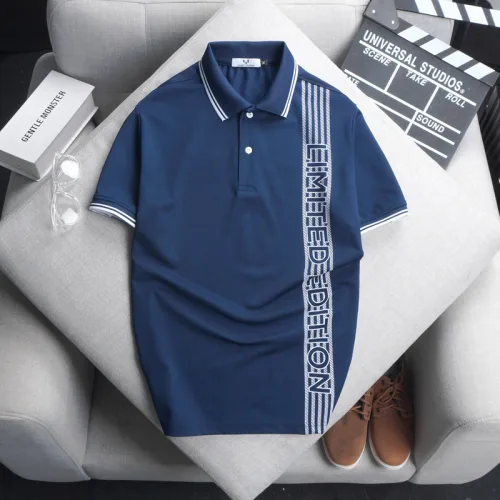 Áo Thun Nam Có Cổ Cá Sấu Poly Phối Họa Tiết Sọc (Có Size 3XL)