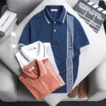 Áo Thun Nam Có Cổ Cá Sấu Poly Phối Họa Tiết Sọc (Có Size 3XL)