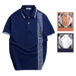 Áo Thun Nam Có Cổ Cá Sấu Poly Phối Họa Tiết Sọc (Có Size 3XL)
