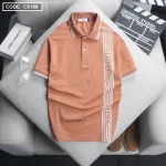 Áo Thun Nam Có Cổ Cá Sấu Poly Phối Họa Tiết Sọc (Có Size 3XL)
