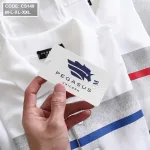 Áo Thun Nam Có Cổ Tay Ngắn Phối Sọc