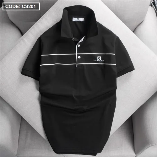 Áo Thun Nam Cổ Bẻ Phối Sọc Ngang In Logo PackHorse (có size 3x)
