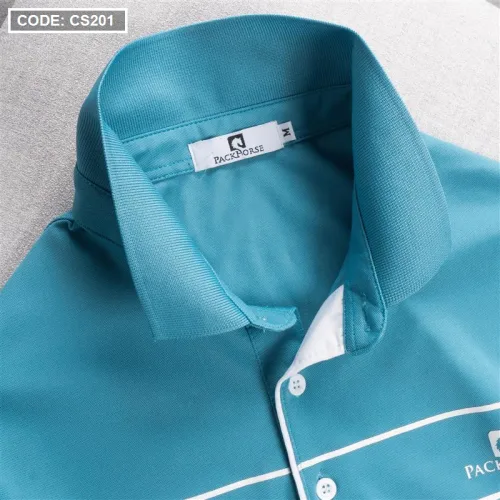 Áo Thun Nam Cổ Bẻ Phối Sọc Ngang In Logo PackHorse (có size 3x)