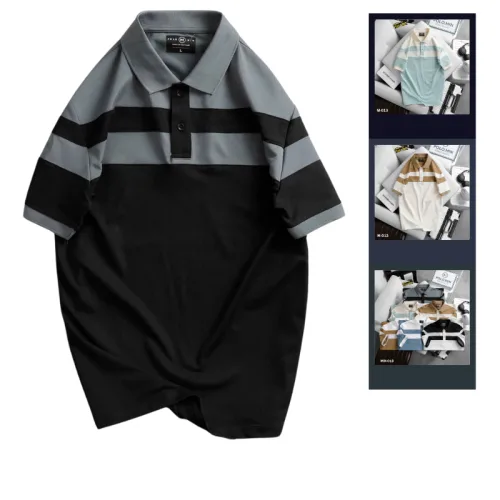 Hình ảnh Áo Thun Nam Cổ Bẻ Sọc Ngang Phối Màu Trẻ Trung (Có Size 3XL) trong bộ sưu tập áo polo nam