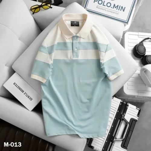 Áo Thun Nam Cổ Bẻ Sọc Ngang Phối Màu Trẻ Trung (Có Size 3XL)