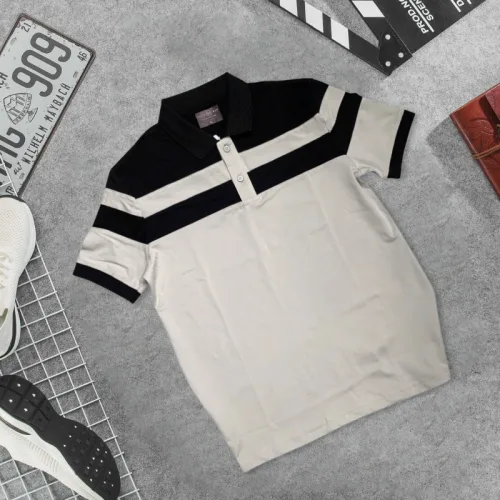 Áo Thun Nam Cổ Bẻ Sọc Ngang Phối Màu Trẻ Trung (Có Size 3XL)