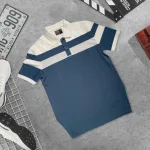 Áo Thun Nam Cổ Bẻ Sọc Ngang Phối Màu Trẻ Trung (Có Size 3XL)