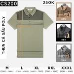 Áo Thun Nam Cổ Bẻ Sọc Nhuyễn Phối Túi (Có Size 3x)