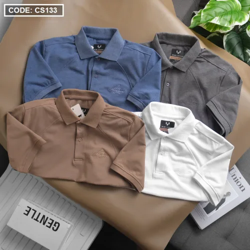 Áo Thun Nam Cổ Bẻ Thêu Chữ Cao Cấp