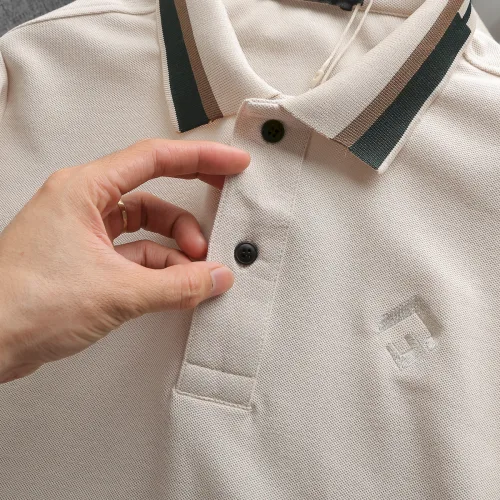 Áo Thun Nam Cổ Bẻ Thêu Chữ G (Có size 3x)